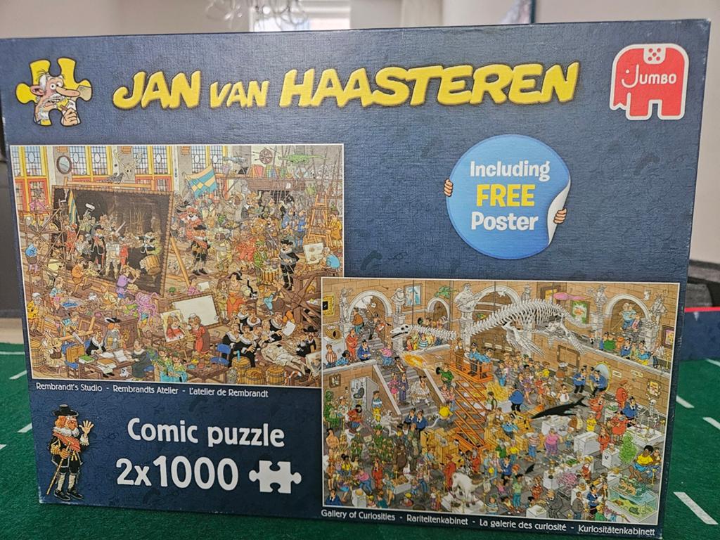 Jan van Haasteren 2x1000 stukjes: Rembrandt & Rariteiten, Hobby en Vrije tijd, Denksport en Puzzels, Ophalen, 500 t/m 1500 stukjes