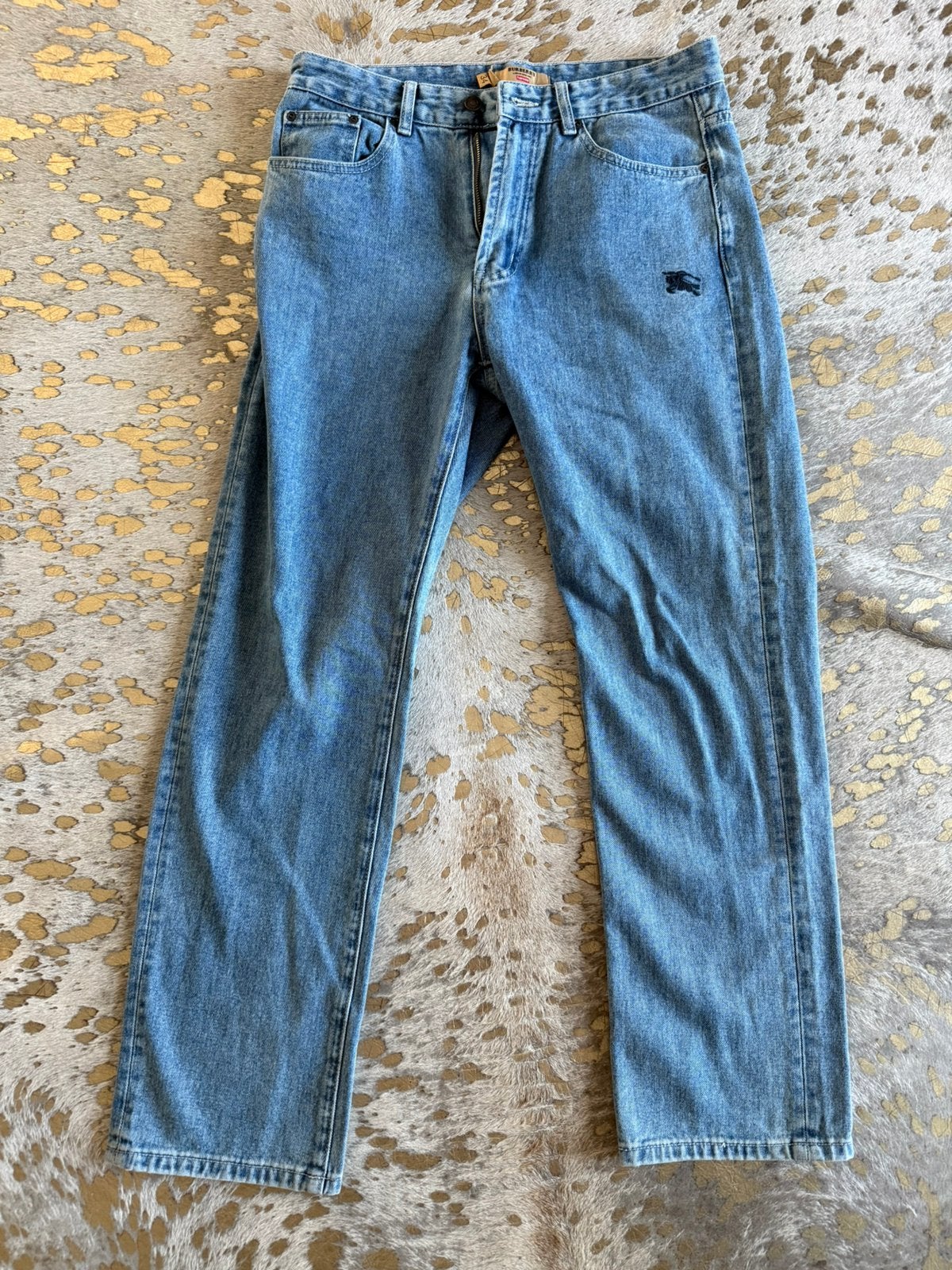 Supreme Burberry Jeans, Ophalen of Verzenden, Zo goed als nieuw, Blauw, W33 - W34 (confectie 48/50)