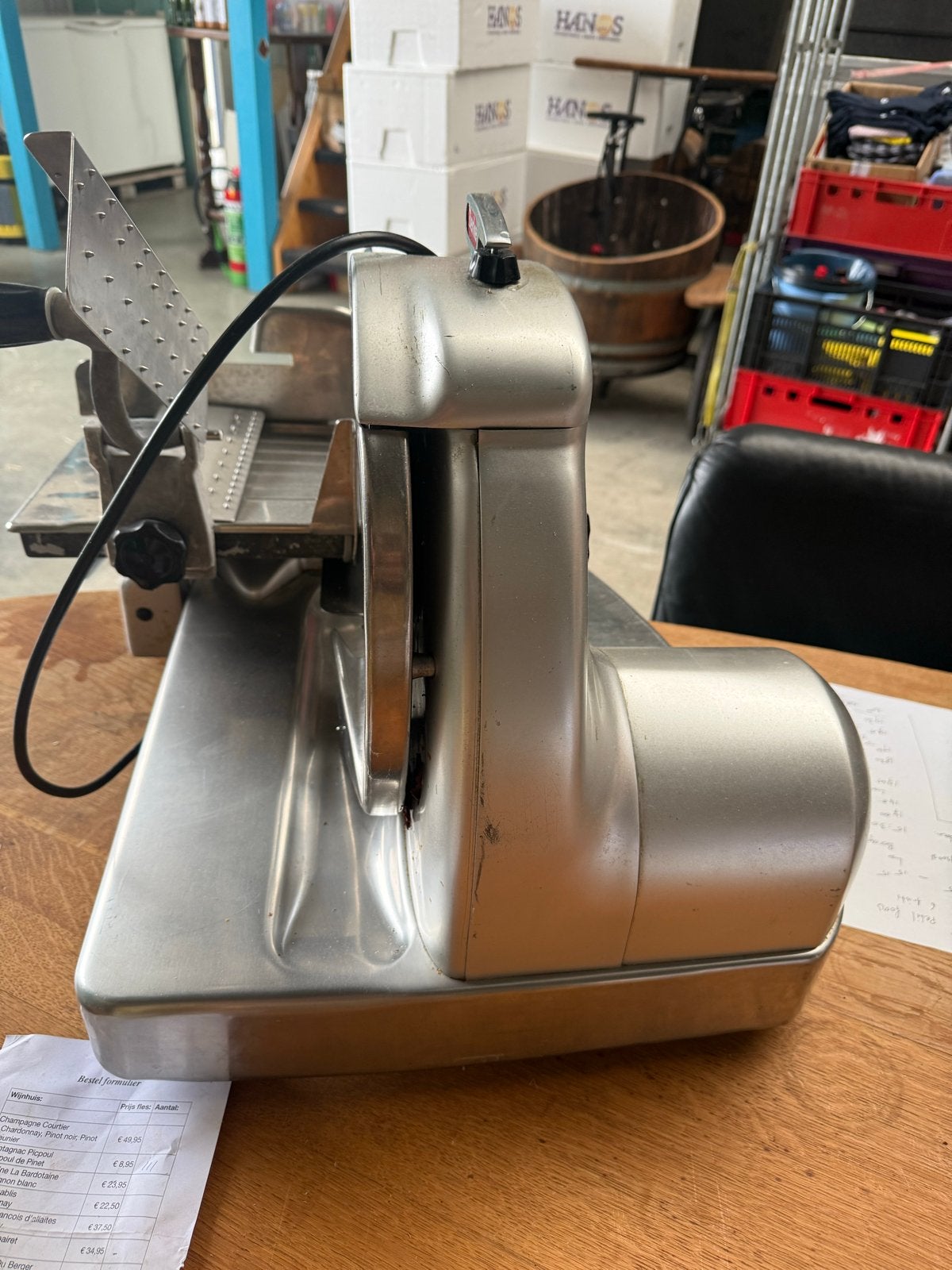 Berkel Vleessnijmachine Model 834 - Gebruikt, Ophalen of Verzenden, Gebruikt, Bakkerij en Slagerij
