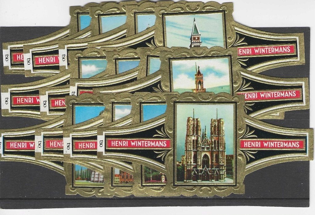 reeks HG 316  steden  1-12      sigarenbanden, Verzamelen, Ophalen of Verzenden, Zo goed als nieuw, Sigarenbandjes