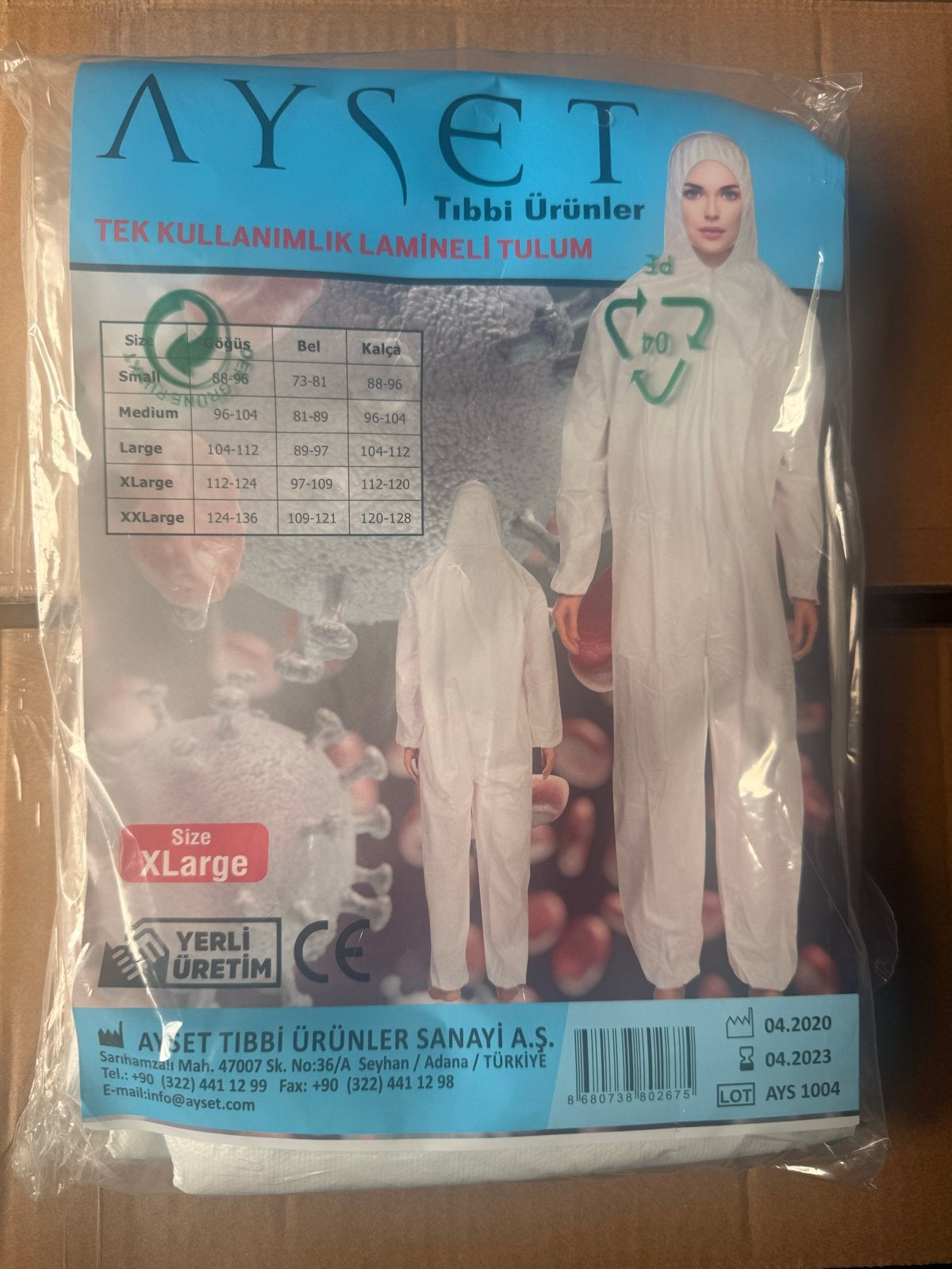 AYSET Medische spuit Overalls - XLarge (50 stuks), Ophalen of Verzenden