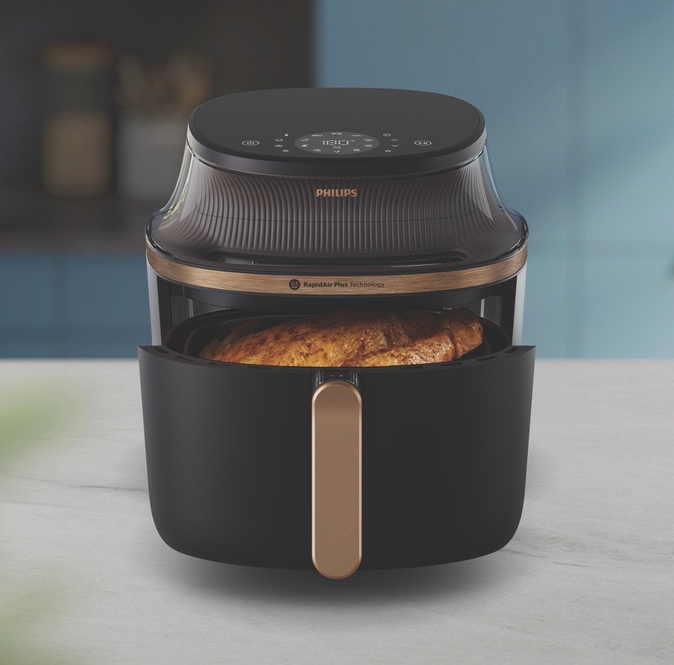 Philips NA342/09 Airfryer 7.2L 3000 Serie - Zwart, Ophalen of Verzenden, Nieuw, Airfryer XXL, 1500 gram of meer