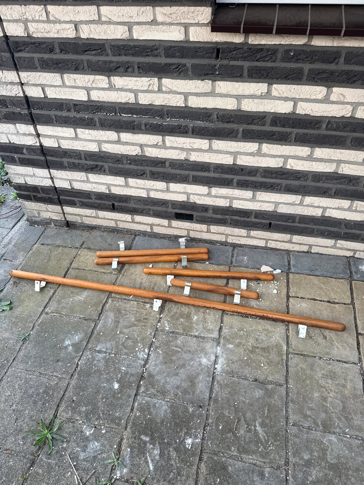 Houten trapleuningen in diverse lengtes, Ophalen of Verzenden, Gebruikt