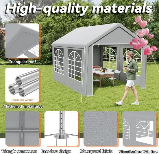Partytent – Tuinkamer – Prieeltje – Paviljoen – Gazebo, Corvance B.V., Verzenden, Nieuw, Corvancebol@gmail.com