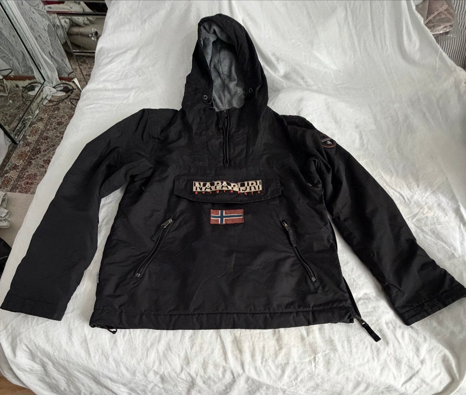 Napapijri Skidoo Winterjas Zwart Maat M, Ophalen of Verzenden, Zo goed als nieuw, Maat 48/50 (M), Zwart