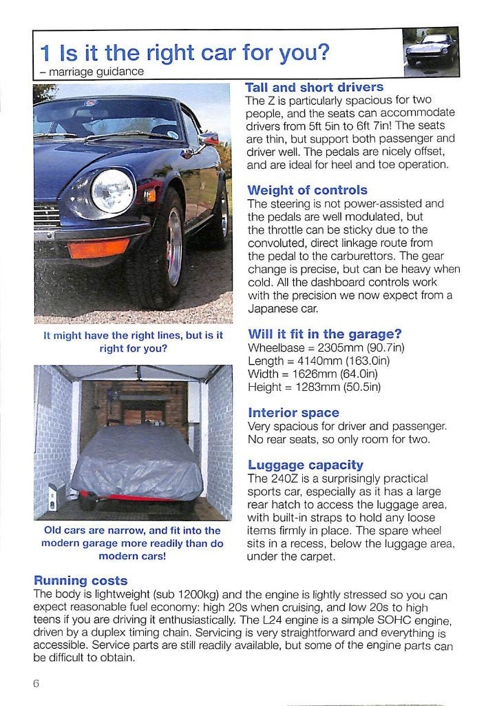 Datsun 240Z All models 1969 to 1973, Verzenden