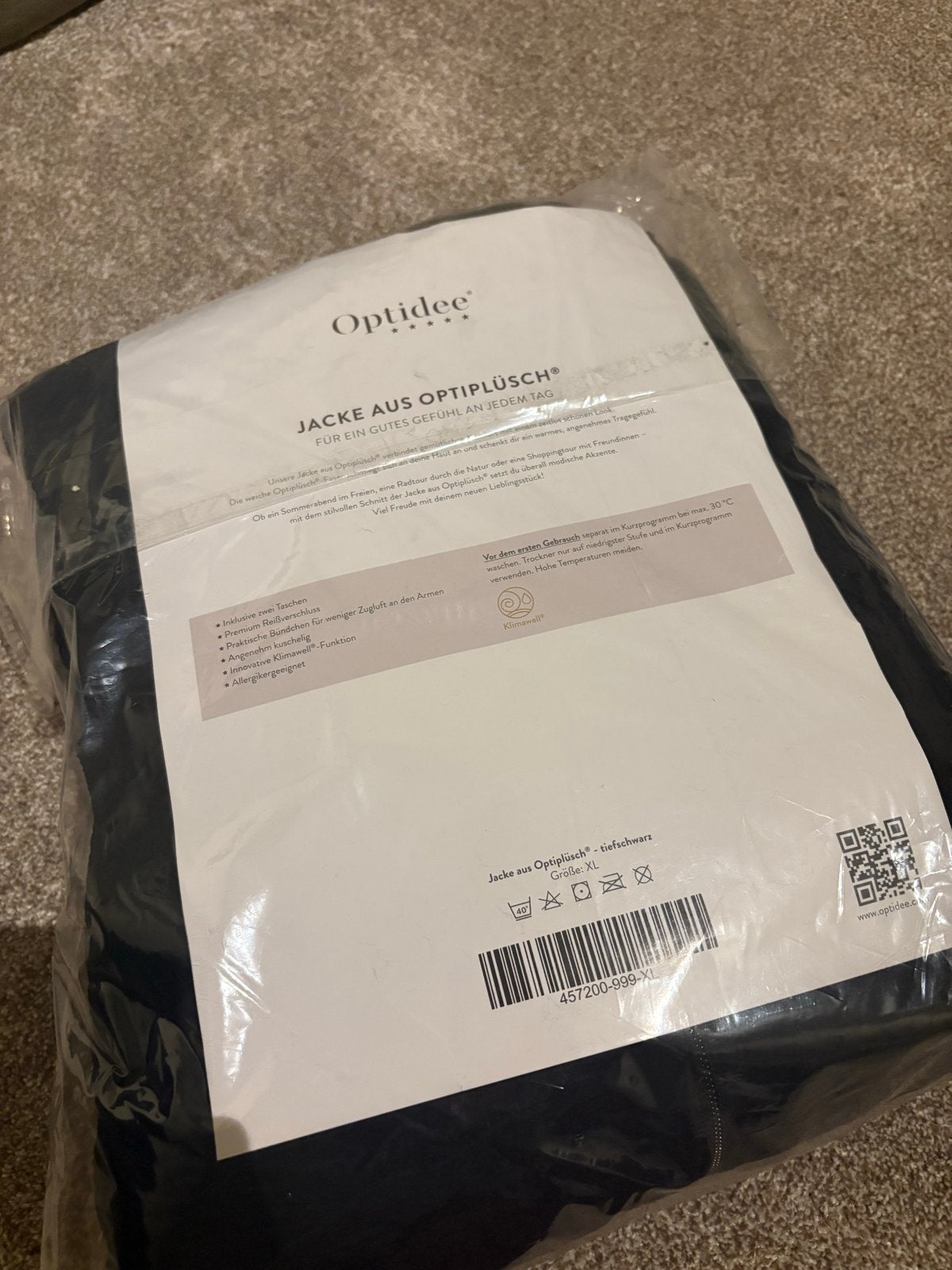 Optidee Optipluche Vest XL - Nieuw in verpakking, Ophalen of Verzenden, Nieuw, Maat 46/48 (XL) of groter, Zwart