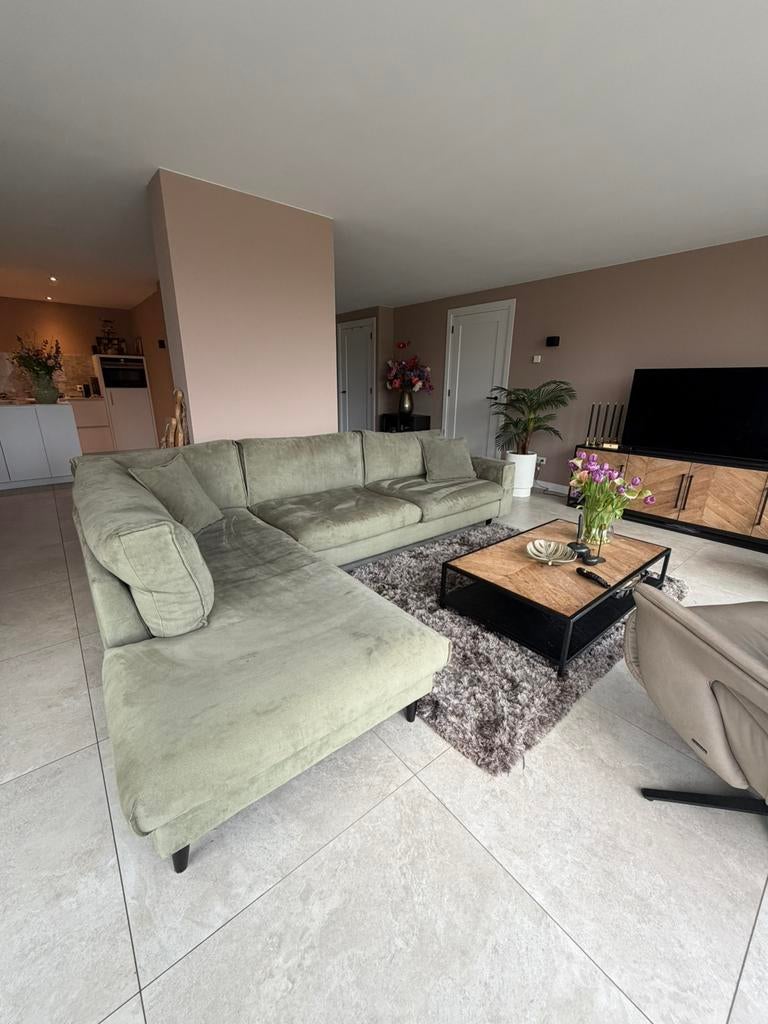 Goossens hoekbank, Huis en Inrichting, Banken | Bankstellen, Ophalen, 250 tot 300 cm, Zo goed als nieuw, 150 cm of meer