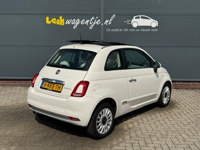 Fiat 500 1.0 Hybrid Lounge *schuifdak *carplay *cruise, Auto's, Fiat, Voorwielaandrijving, Euro 6, 4 stoelen, Leder en Stof