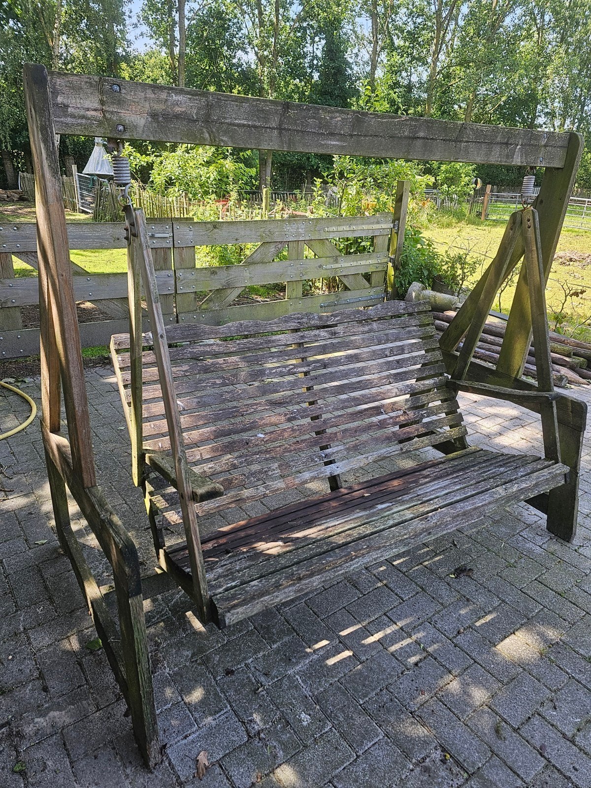 Schommelbank, Tuin en Terras, Tuinbanken, Ophalen, Gebruikt, Hout, Schommelbank