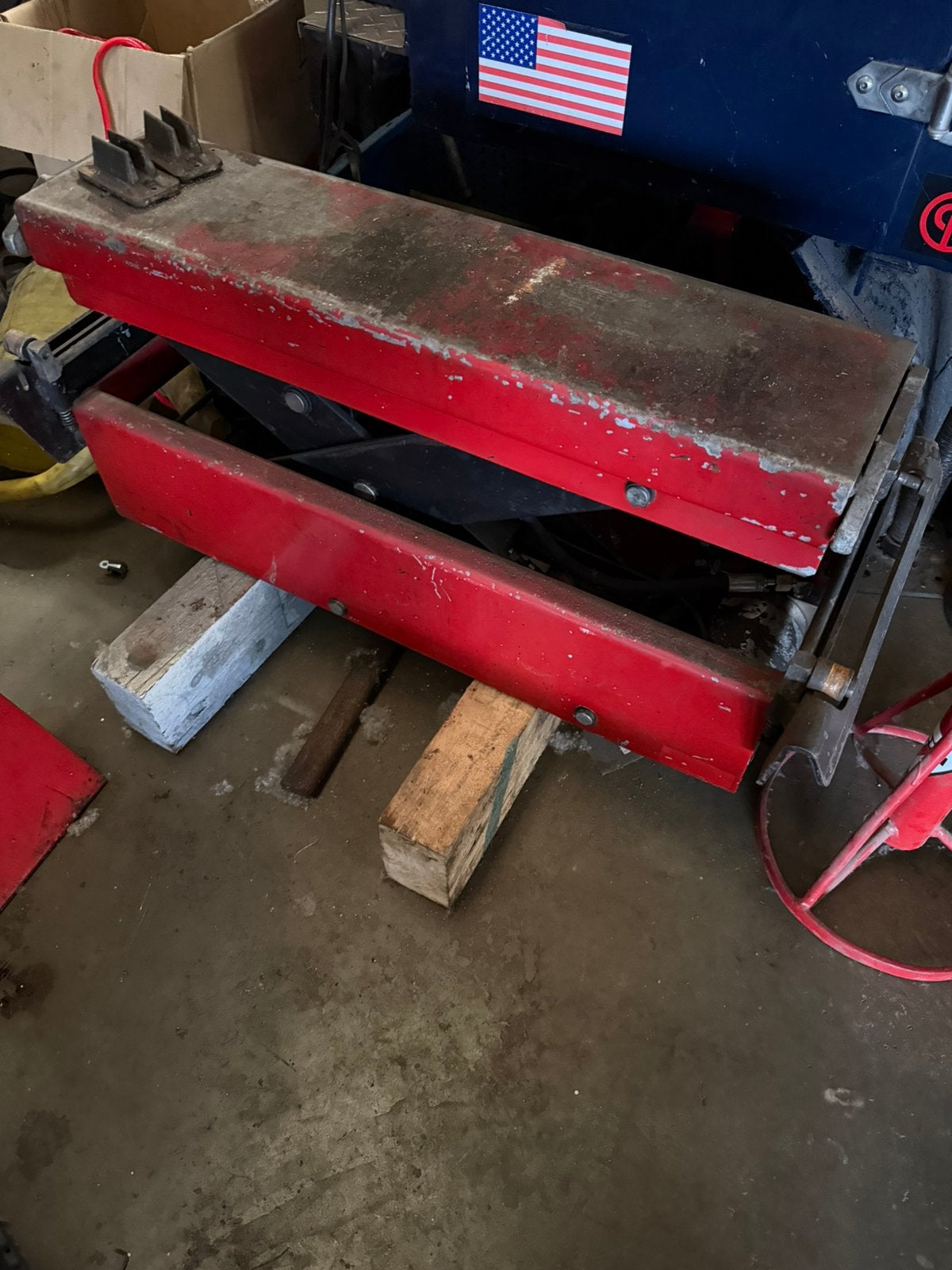 Handbediende brugkrik 2ton, Ophalen, Zo goed als nieuw, Hydraulisch, Garagekrik