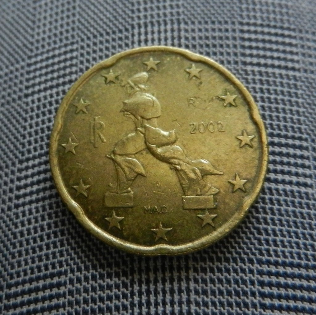 Italië 20 eurocent 2002, Postzegels en Munten, Munten | Europa | Euromunten, Verzenden, Italië, 20 cent, Losse munt