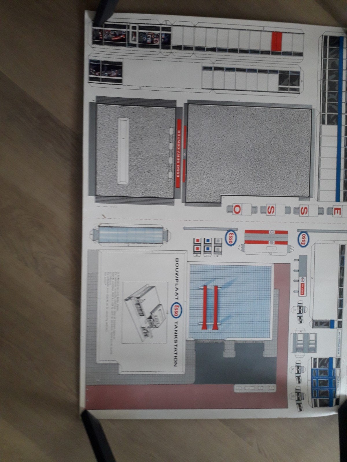 Esso bouwplaat tankstation jaren 50/60, Ophalen of Verzenden, Gebruikt, Overige typen
