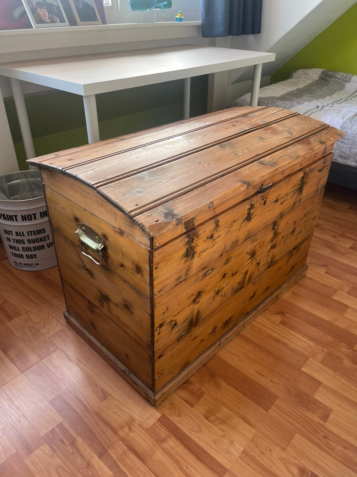 Houten dekenkist, Ophalen, 50 – 75, Gebruikt, 50 tot 100 cm