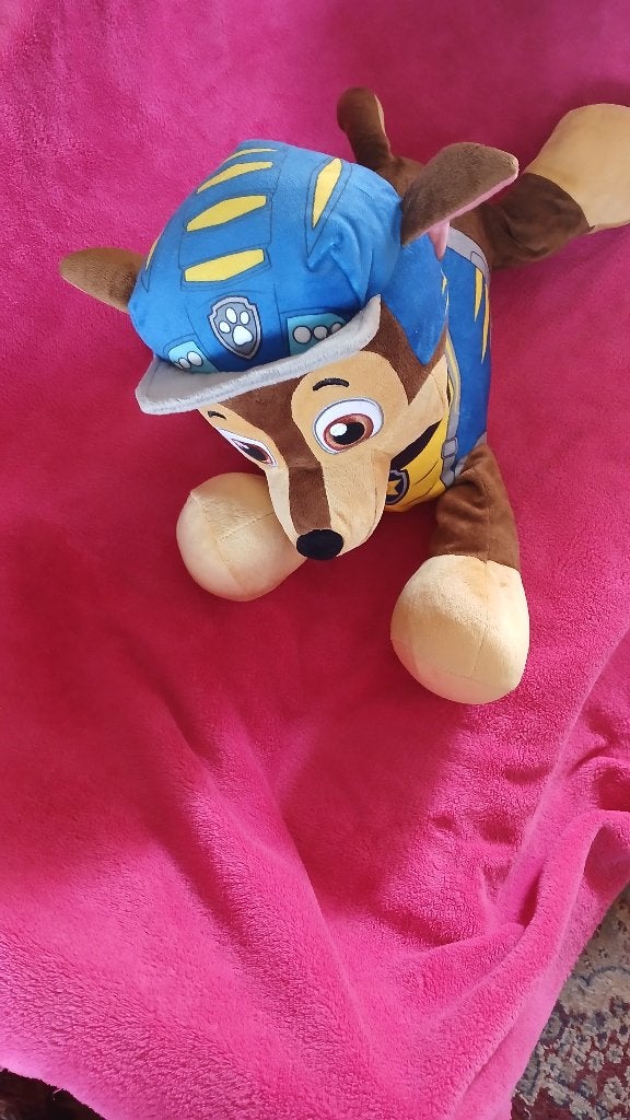 SUPER GROTE PAW  PATROL DINO RESCUE 55cm, Ophalen of Verzenden, Zo goed als nieuw, Hond