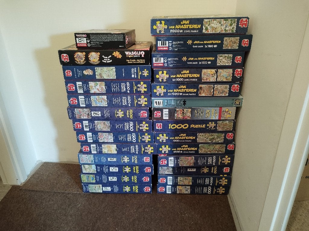 Veel JvH puzzels, 1 Wasgij en 3 pieces of history, Ophalen, 500 t/m 1500 stukjes, Zo goed als nieuw, Legpuzzel