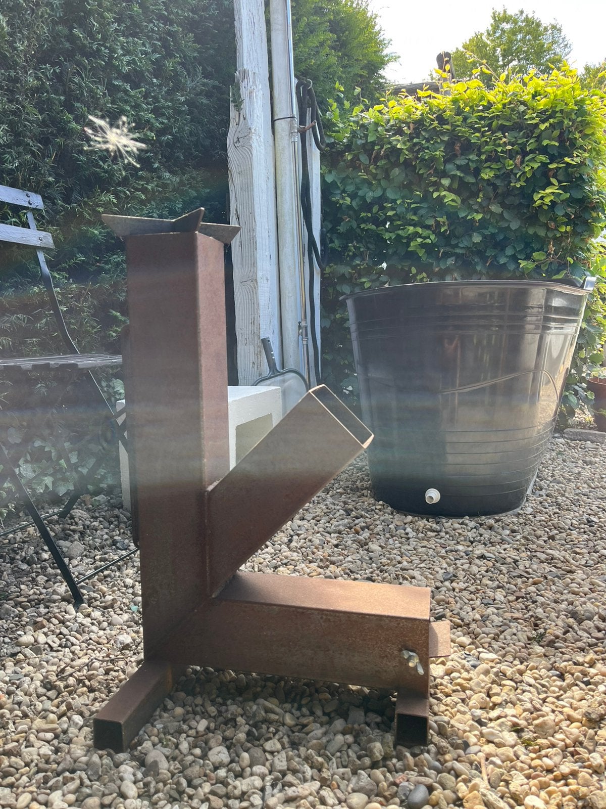 Rocket stove, Ophalen of Verzenden, Gebruikt, Houtskool, Vrijstaand