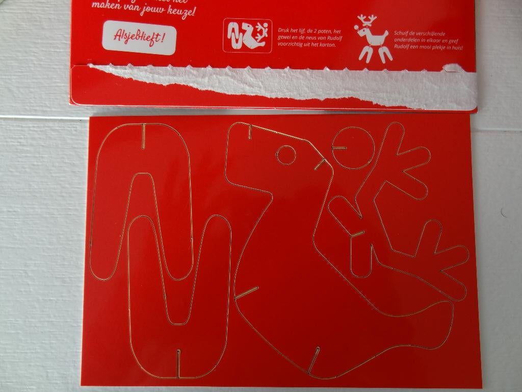 NIEUW! 3D Ornament Eland Rood >Snelle Verzending!<, Ophalen of Verzenden, Nieuw