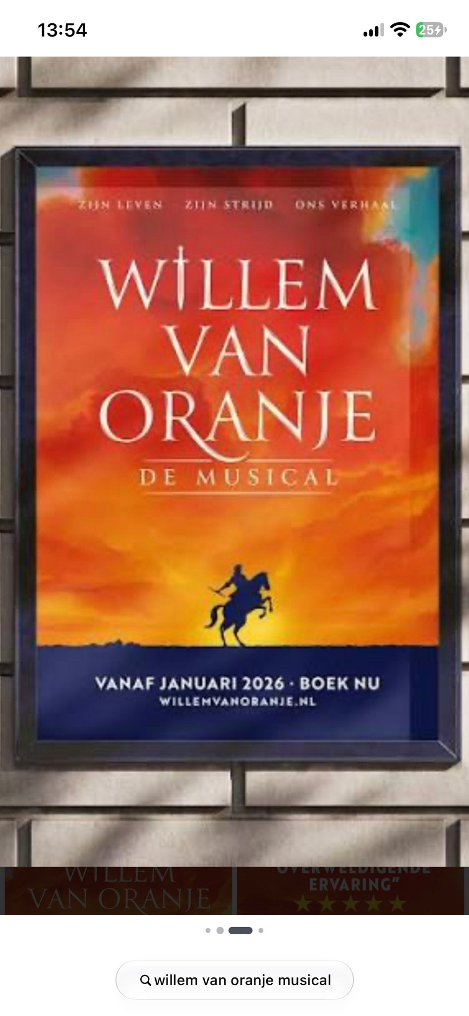 2 kaarten musical Willem van Oranje, Tickets en Kaartjes, Twee personen, Oktober