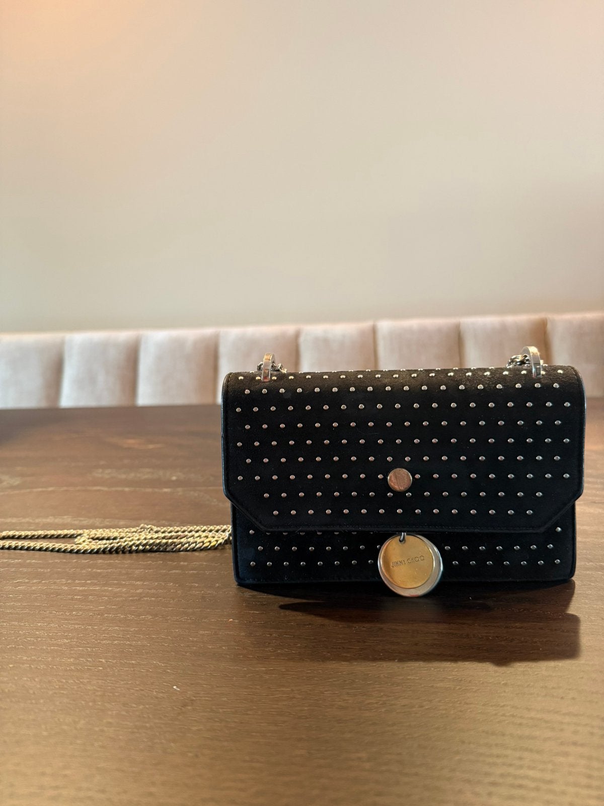 Jimmy Choo Tasje, Ophalen of Verzenden, Zo goed als nieuw, Zwart, Schoudertasje