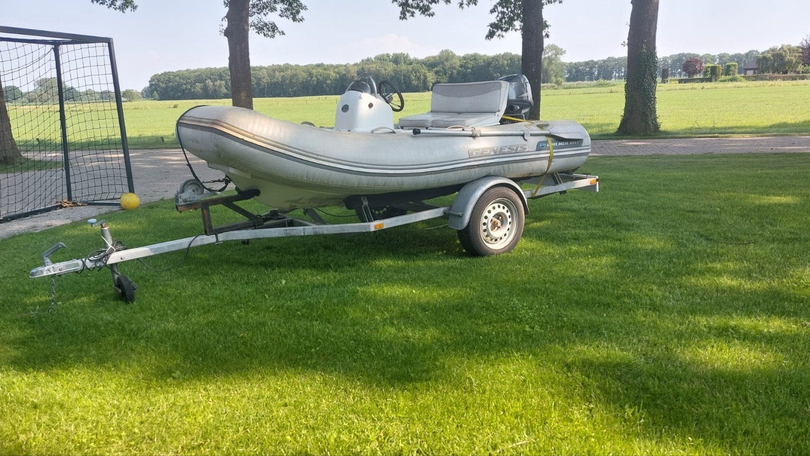 Genesis rib boot rubberboot opblaasboot Yamaha, Watersport en Boten, Rubberboten, Ophalen, Peddels, Gebruikt, Yamaha