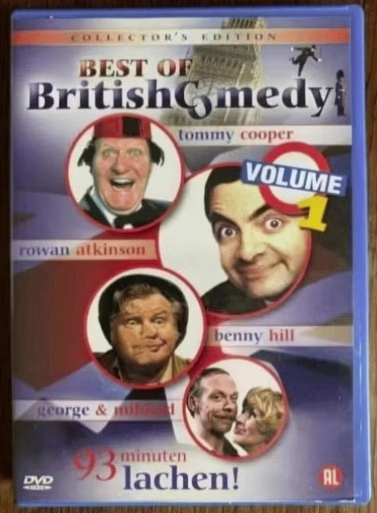 DVD Best British Comedy vol 1; Tommy Cooper, Rowan Atkinson, Alle leeftijden, Ophalen of Verzenden, Zo goed als nieuw, Stand-up of Theatershow