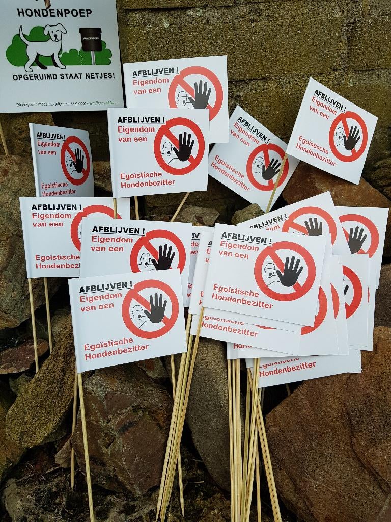25 "STOP POEP" vlaggetjes (Mèt Gratis Verzending), Verzenden, Nieuw