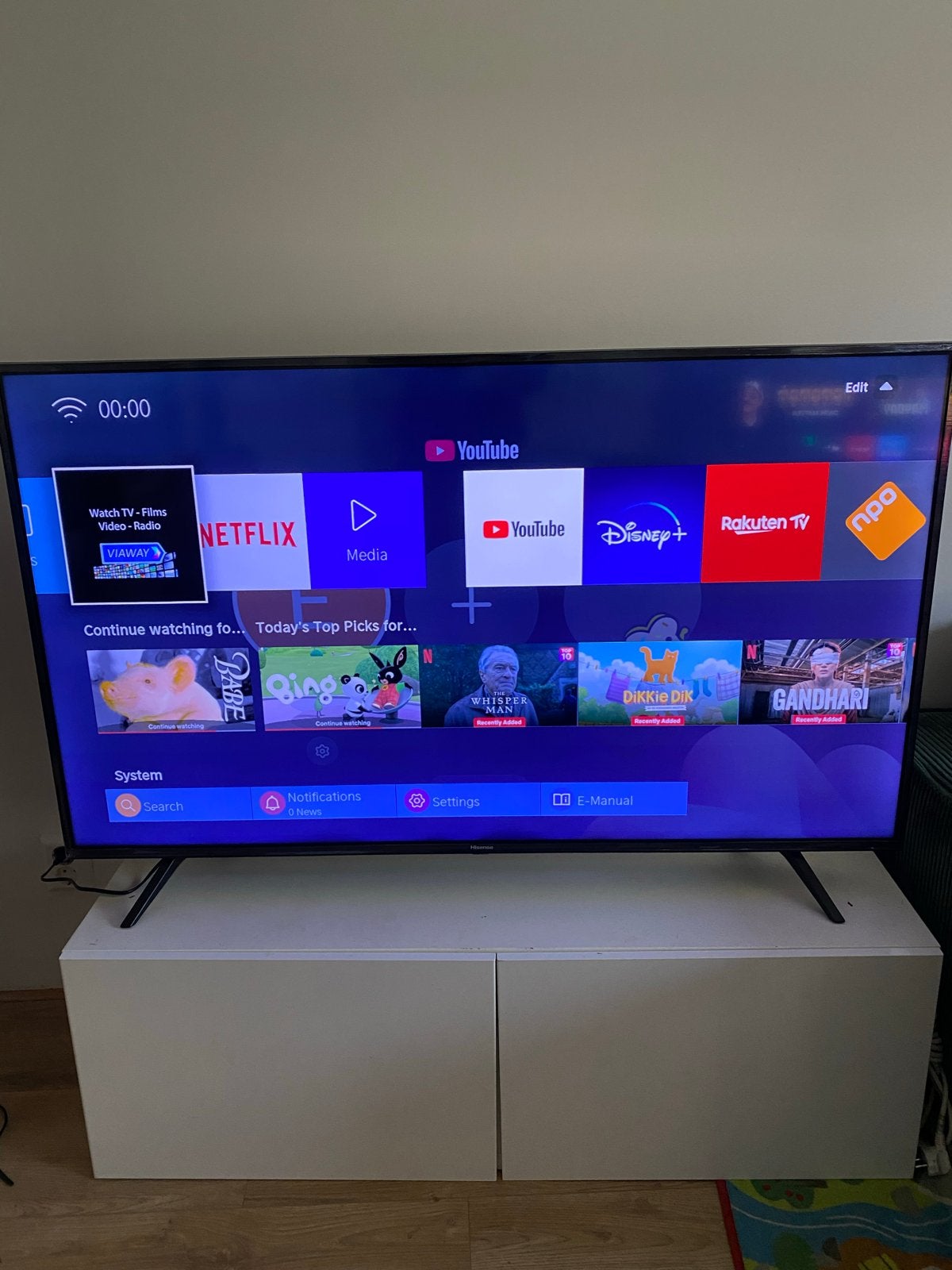 Hisense 55" 4K UHD Smart TV - Zo goed als nieuw with box, LED, 50 Hz, Ophalen of Verzenden, Zo goed als nieuw