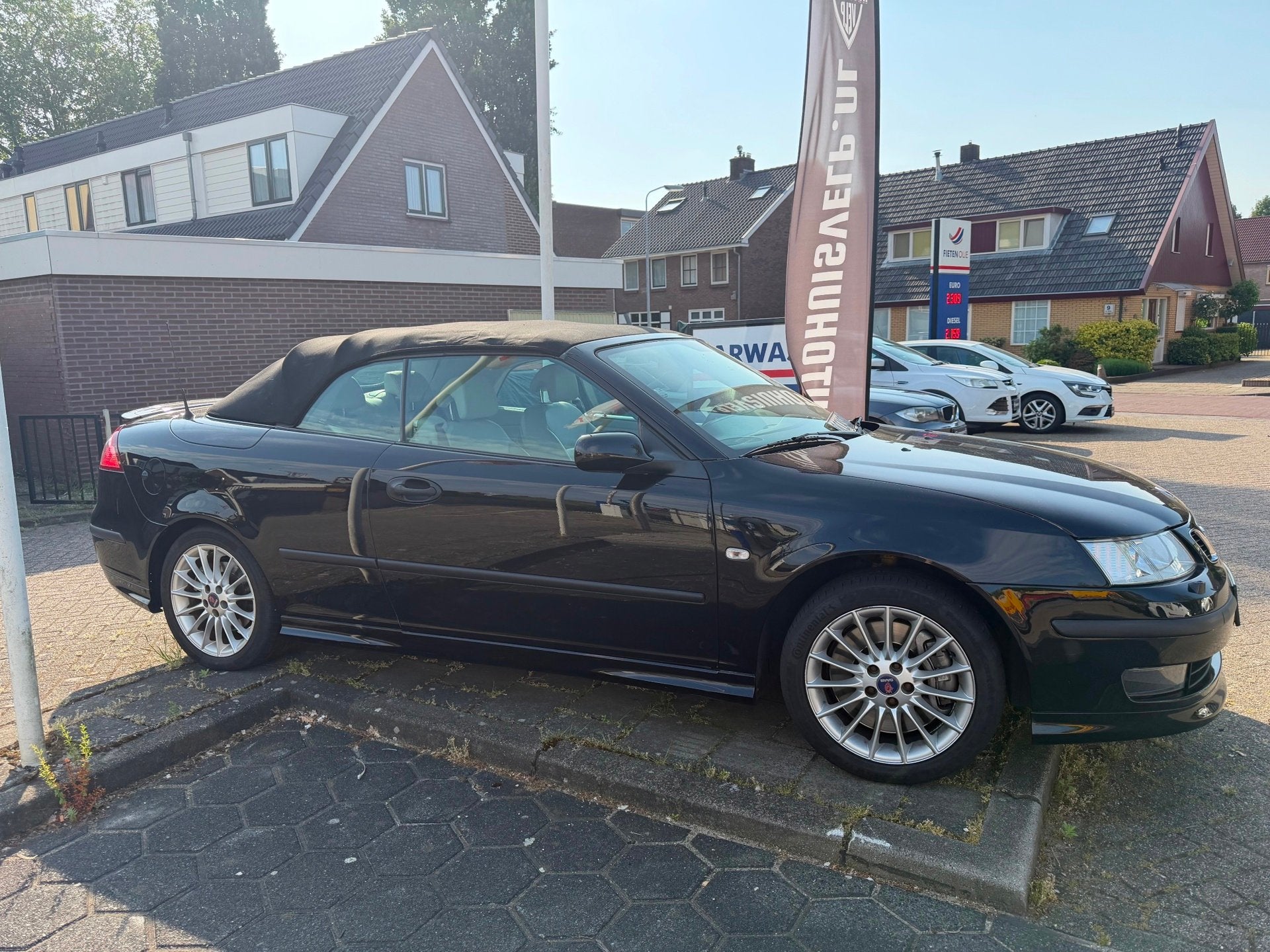 Saab 9-3 Cabrio 2.0T Aero topper voll leer, Voorwielaandrijving, Gebruikt, Beige, 4 cilinders