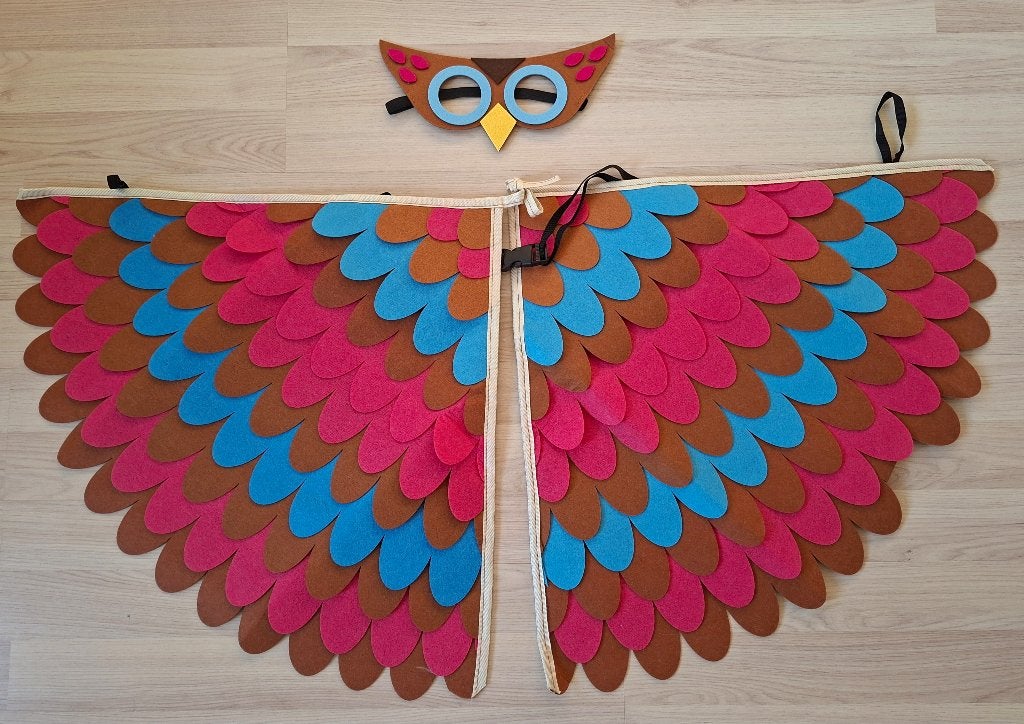 Bird Wings Costume for Age 3~8 Years, Bird Owl and Peacock, Ophalen of Verzenden, Gebruikt, Kostuum, Halloween of Griezel