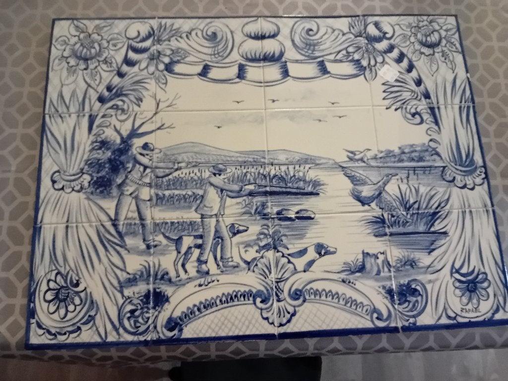 Antiek Tegeltableau  jachttafreel  Portugees ??, Antiek en Kunst, Ophalen