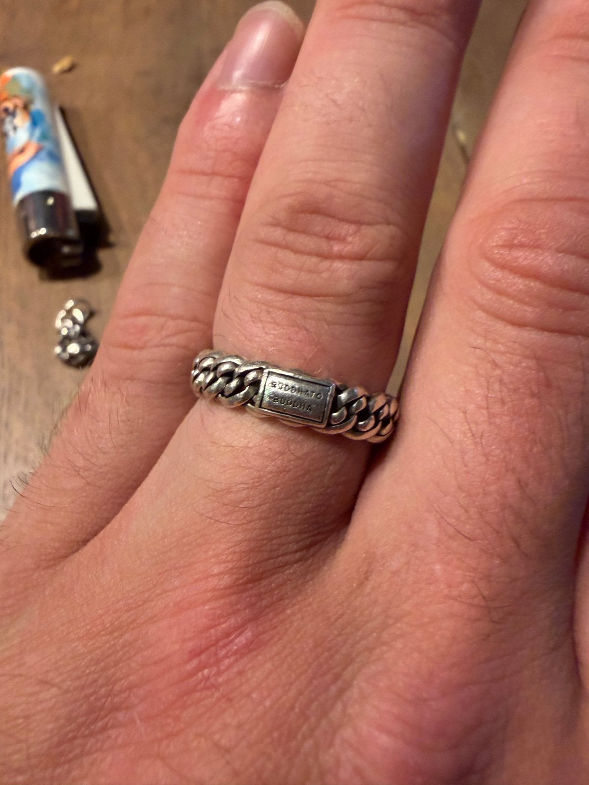 Buddha to Buddha ring maat 19, Gebruikt, 19 tot 20, Ophalen of Verzenden, Dame of Heer