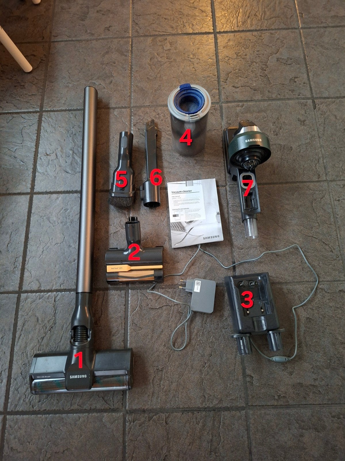 Samsung Jet 85 - Losse onderdelen, Witgoed en Apparatuur, Stofzuigers, Draadloos, Ophalen of Verzenden, Niet werkend, Reservoir