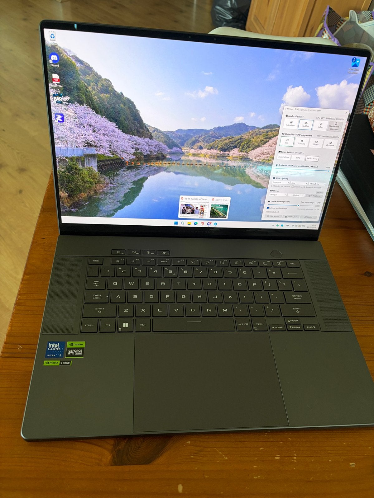 Asus rog zephyrus g16 ultra 9 185h rtx 4090 32go/2tb ssd, Computers en Software, Windows Laptops, Zo goed als nieuw, SSD, 4 Ghz of meer