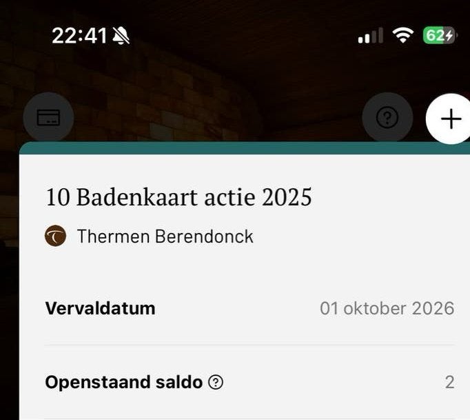 2x entree/tickets voor Thermen Berendonck!, Tickets en Kaartjes, Twee personen, Overige soorten, Spa of Sauna