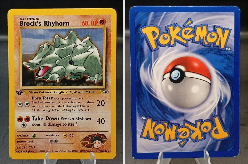 Brock's Rhyhorn Gym Heroes (GH 22) - Near Mint, Ophalen of Verzenden, Zo goed als nieuw, Losse kaart