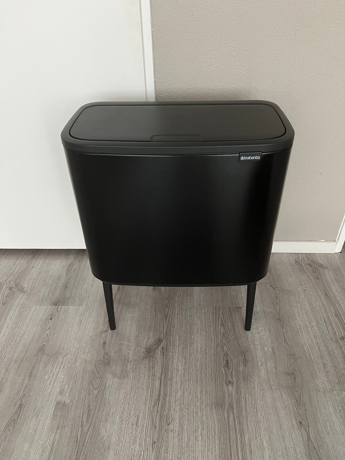 Brabantia Bo Touch Bin Mat Zwart - 36L evt afvalscheiding, 50 – 75, Gebruikt, Ophalen of Verzenden, Metaal