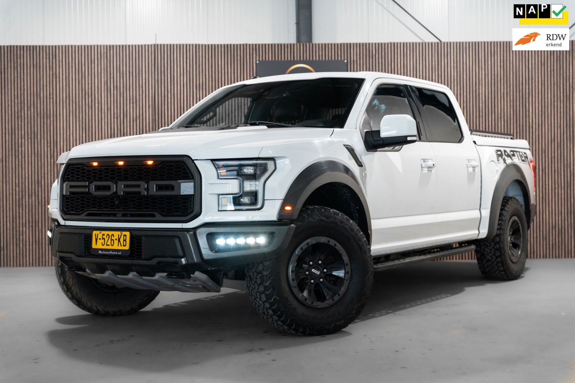 Ford F150 RAPTOR 3.5 V6 LPG Ecoboost NL Auto Pano LED Leder, Auto's, Automaat, F-150, Wit, Bedrijf