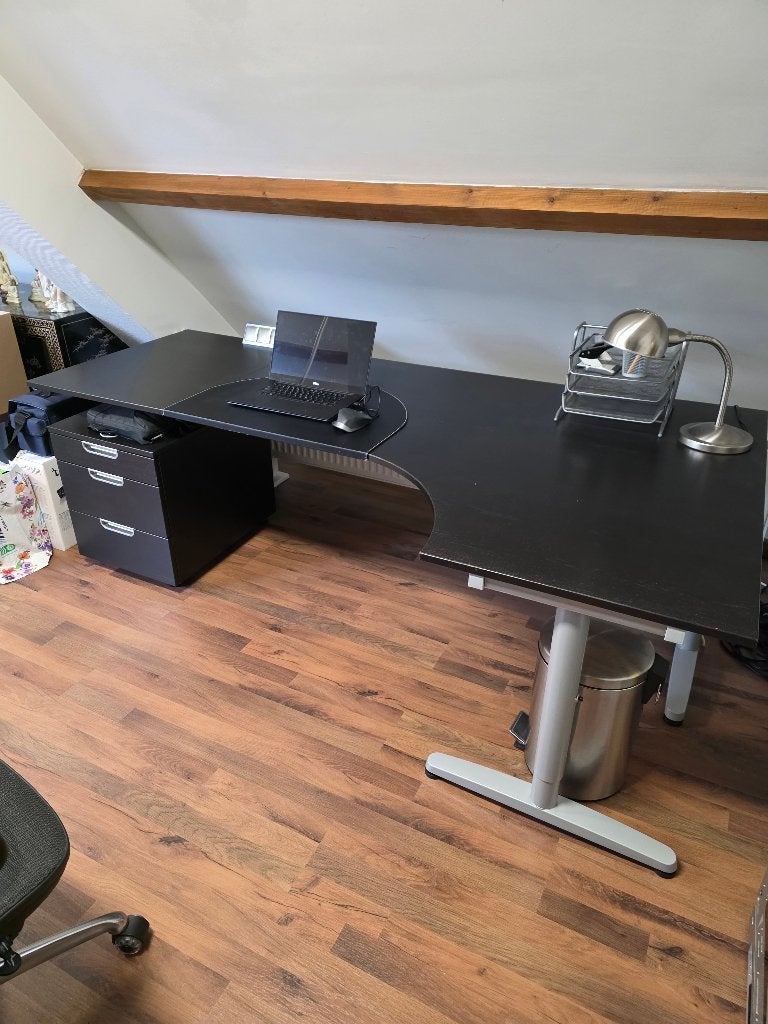 IKEA Galant bureau en ladenkastje, Ophalen, 120 cm, Hout, Zo goed als nieuw
