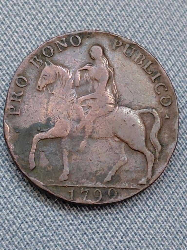 Engeland Warwickshire-Coventry 1/2 Penny 1792 Lady Godiva, Verzenden, Overige landen, Losse munt