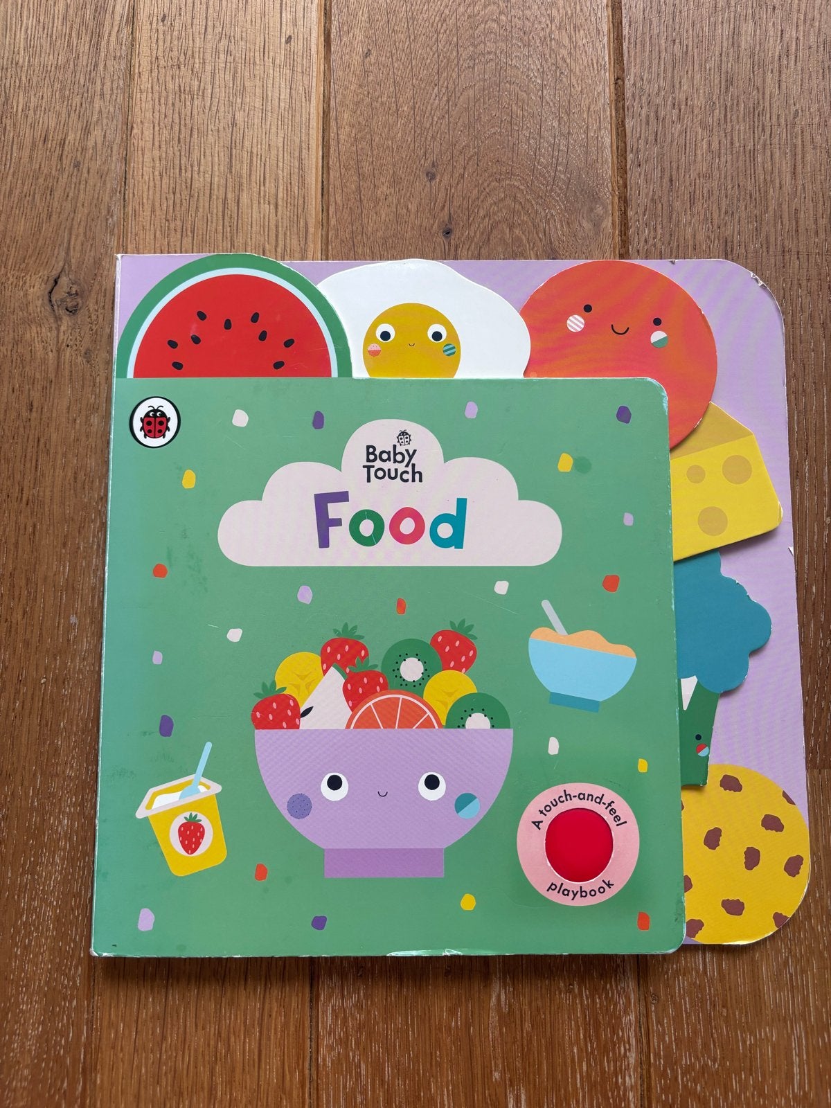 Baby Touch Food - Voelboekje voor baby's, Boeken, Ophalen of Verzenden, Zo goed als nieuw, Uitklap-, Voel- of Ontdekboek, 0 tot 6 maanden