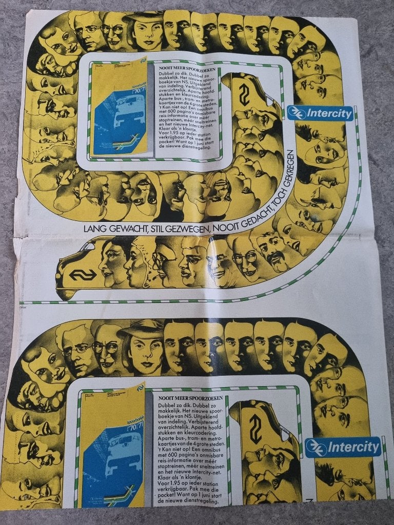 Advertentie Spoorboekje Nederlandse Spoorwegen (1970), Ophalen of Verzenden, 1960 tot 1980, Knipsel(s)