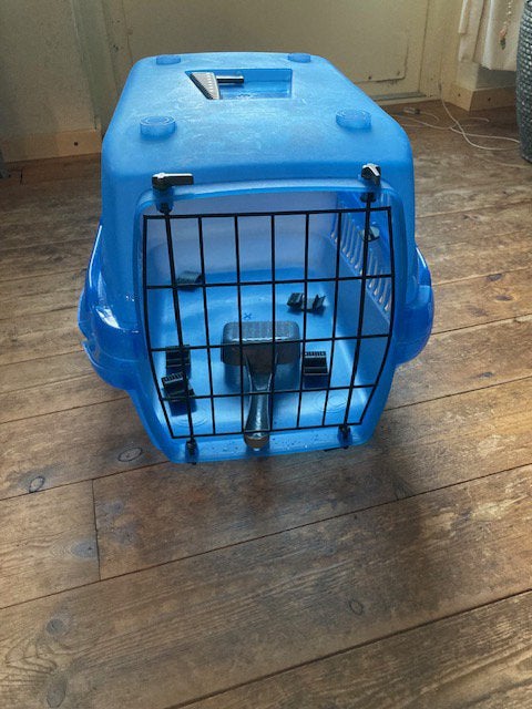 Blauwe reismand voor kat/poes of ander klein huisdier, Dieren en Toebehoren, Ophalen of Verzenden, Gebruikt