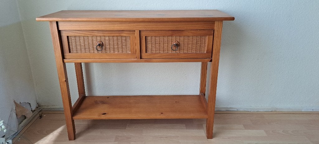 Grenen sidetable, Ophalen, Gebruikt, 100 tot 150 cm, Grenenhout
