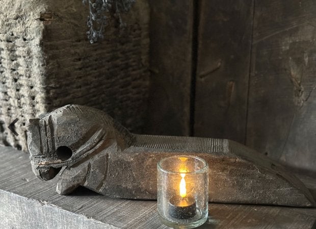 Oud houten  paardenkop Aura Peeperkorn, Ophalen of Verzenden