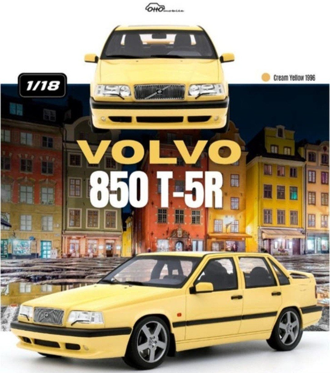 1:18 Volvo 850 T SR 1996 Crème geel Ottomobile 999 stuks!!, Hobby en Vrije tijd, Modelauto's | 1:18, Ophalen of Verzenden, Nieuw