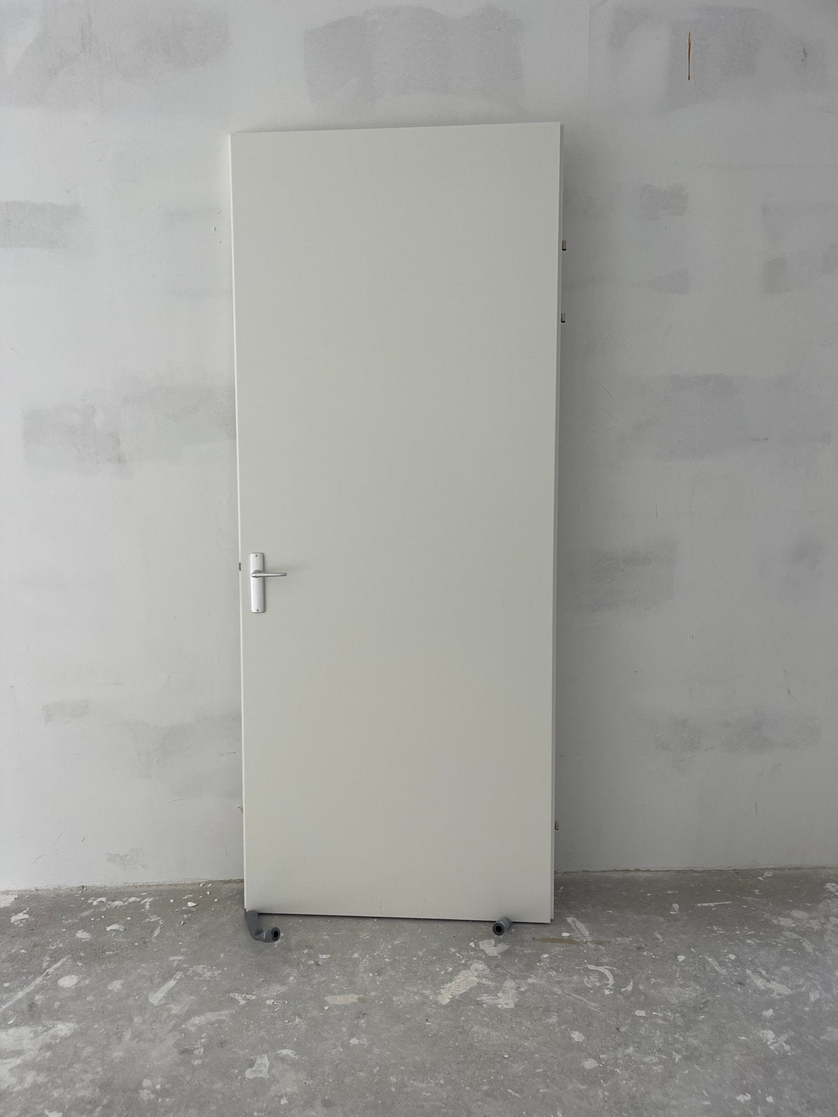 Witte binnendeur met kozijn en met klink, Ophalen, Gebruikt, 80 tot 100 cm, Binnendeur