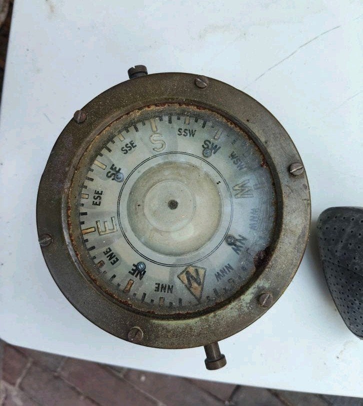 Antiek scheepskompas / binnacle kompas – messing – vintage, Ophalen of Verzenden