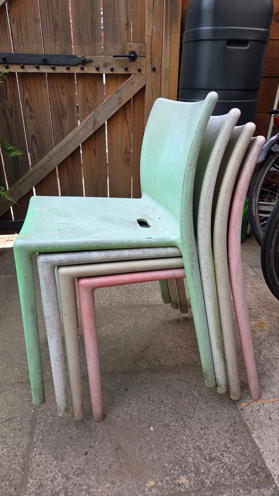 Air chair tuinstoelen. 4 stuks., Ophalen, Gebruikt, Kunststof