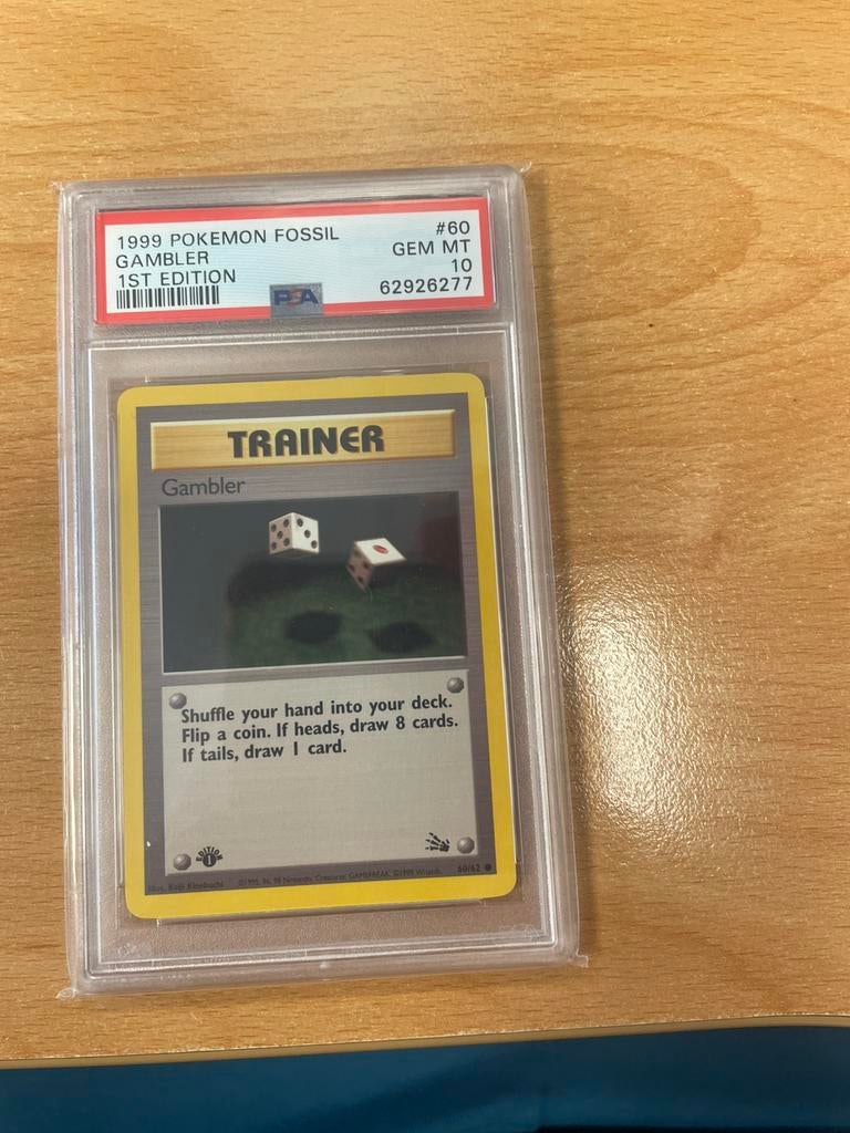 gambler psa10 fossil 1st, Ophalen of Verzenden, Zo goed als nieuw